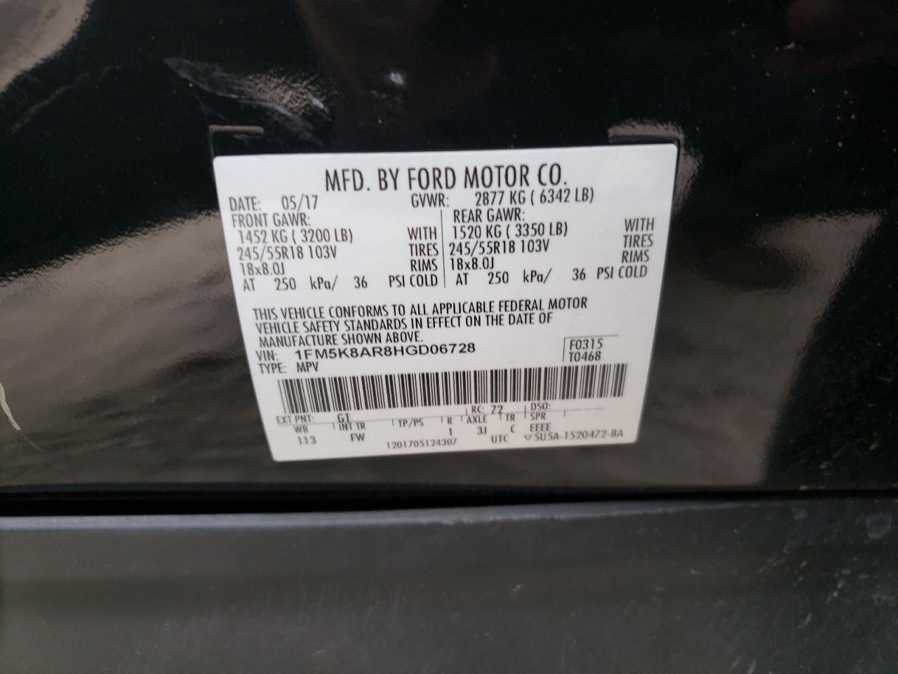 Lot #2957626994 2017 FORD EXPLORER P