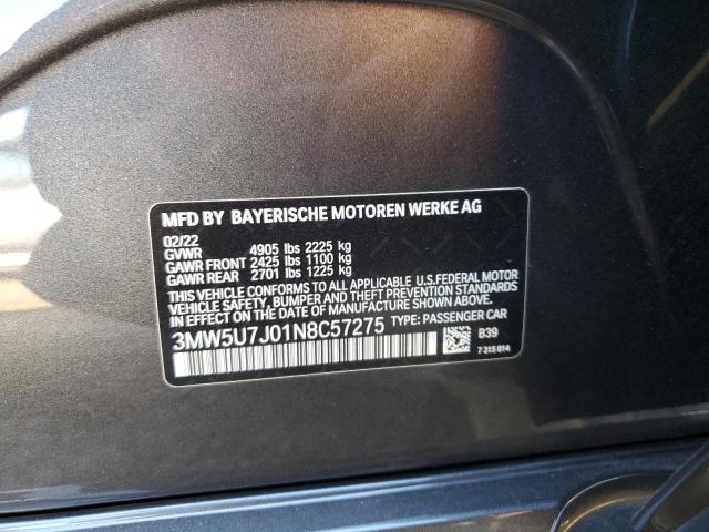 VIN 3MW5U7J01N8C57275 2022 BMW 3 Series, M340I no.13