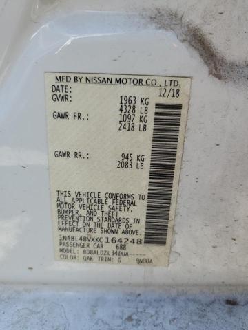 2019 NISSAN ALTIMA S - 1N4BL4BVXKC164248