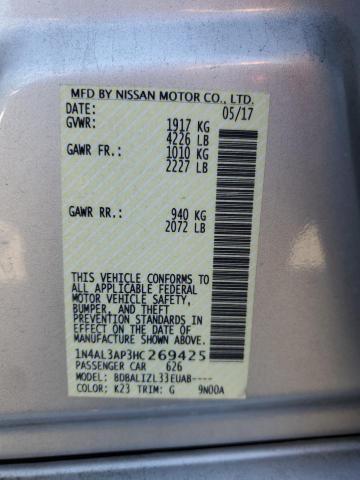 2017 NISSAN ALTIMA 2.5 - 1N4AL3AP3HC269425