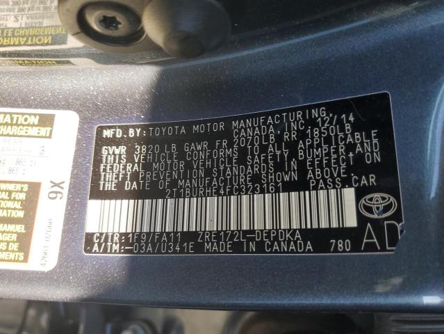2015 TOYOTA COROLLA L - 2T1BURHE4FC323161