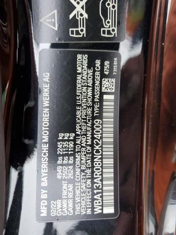 VIN WBA13AR08NCK24009 2022 BMW 4 Series, M440XI no.13