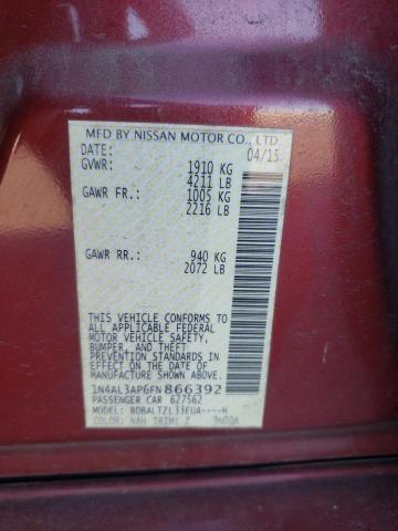 2015 NISSAN ALTIMA 2.5 - 1N4AL3AP6FN866392