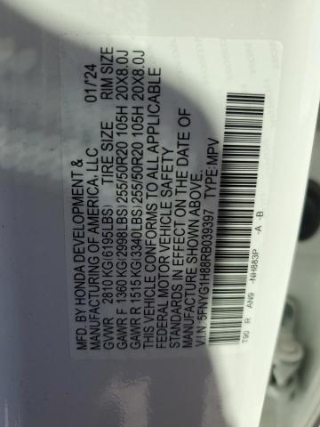 2024 HONDA PILOT ELIT - 5FNYG1H88RB039397