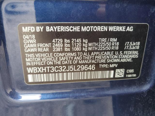 VIN WBXHT3C32J5L29646 2018 BMW X1, Xdrive28I no.14