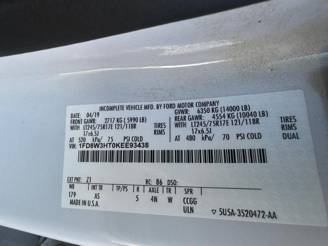 VIN 1FD8W3HT0KEE93438 2019 Ford F-350, Super Duty no.10