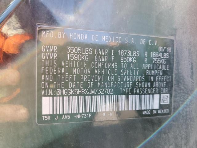 VIN 3HGGK5H8XJM732782 2018 HONDA FIT no.13