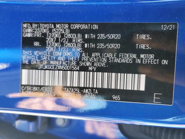 2022 LEXUS NX 350 JTJKGCEZXN5001564