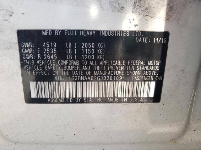 2016 SUBARU LEGACY 2.5 - 4S3BNAA62G3026109