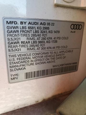 VIN WA1LXBF74ND016866 2022 AUDI Q7 no.14