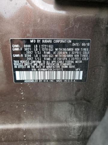2019 SUBARU ASCENT LIM - 4S4WMAPD6K3419173