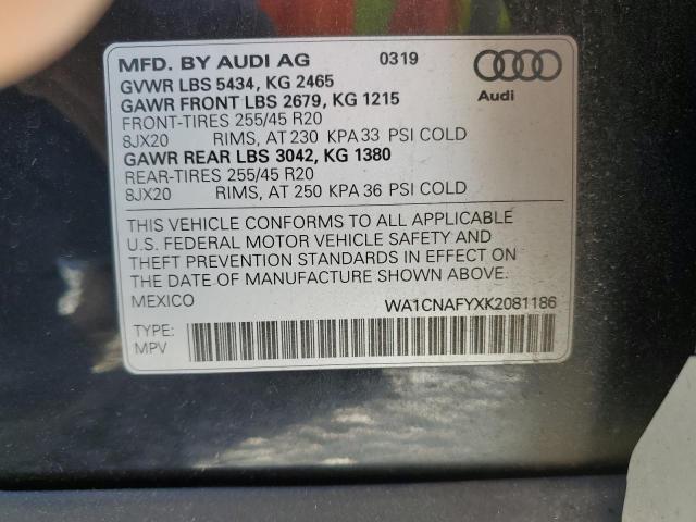 2019 AUDI Q5 PRESTIG - WA1CNAFYXK2081186