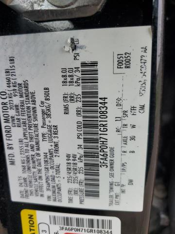 VIN 3FA6P0H71GR108344 2016 Ford Fusion, SE no.12