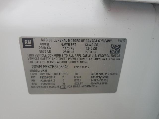 2017 CHEVROLET EQUINOX LT - 2GNFLFEK7H6293646