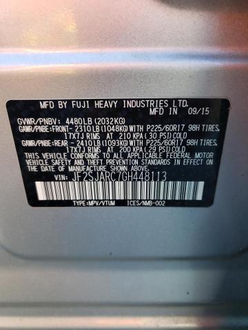 2016 SUBARU FORESTER 2 - JF2SJARC7GH448113
