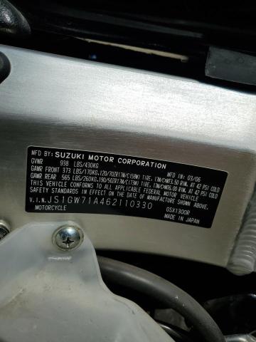 2006 SUZUKI GSX1300 R JS1GW71A462110330