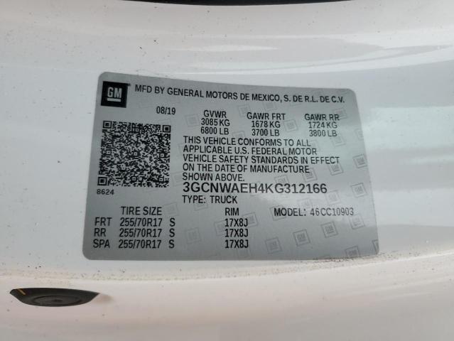 2019 CHEVROLET SILVERADO - 3GCNWAEH4KG312166