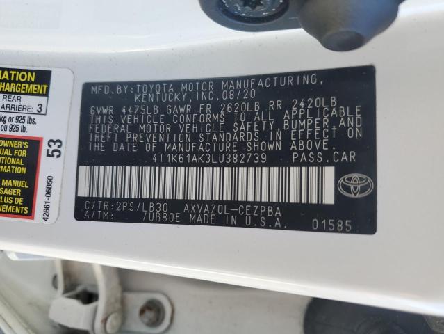 VIN 4T1K61AK3LU382739 2020 Toyota Camry, Xse no.12