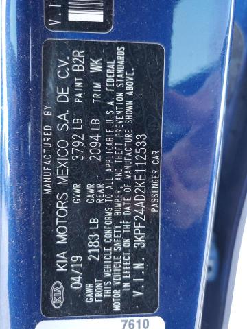 2019 KIA FORTE FE - 3KPF24AD2KE112533