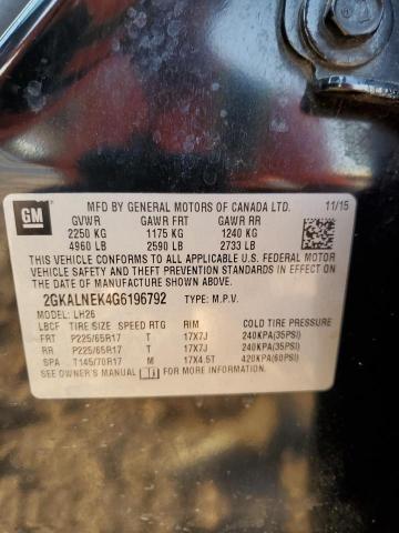 2016 GMC TERRAIN SL - 2GKALNEK4G6196792