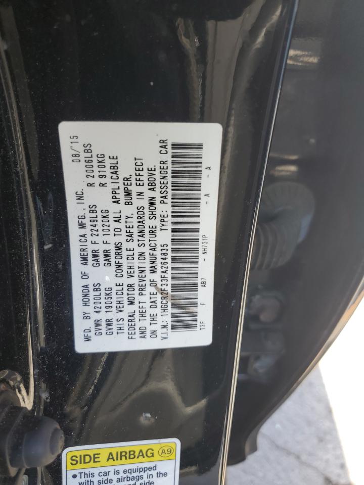 Lot #2976976633 2015 HONDA ACCORD LX