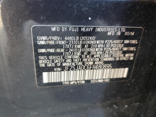 2015 SUBARU FORESTER 2 - JF2SJADC6FH480895