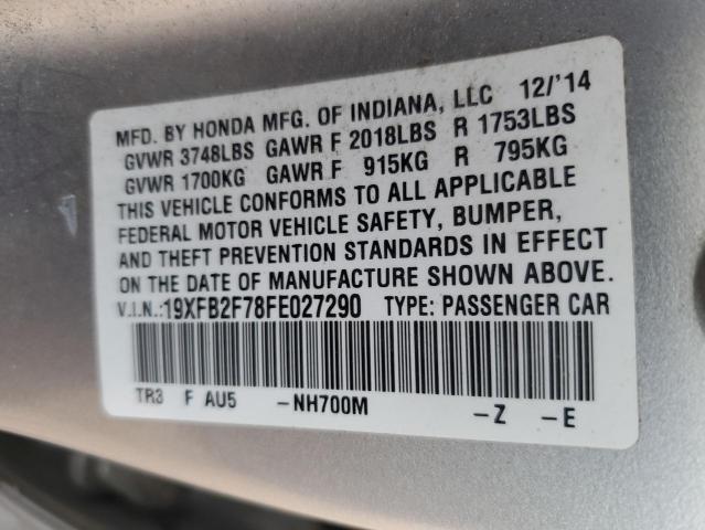 2015 HONDA CIVIC SE - 19XFB2F78FE027290