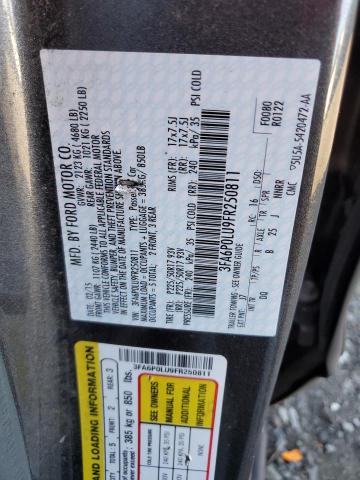 VIN 3FA6P0LU9FR250811 2015 Ford Fusion, Se Hybrid no.12