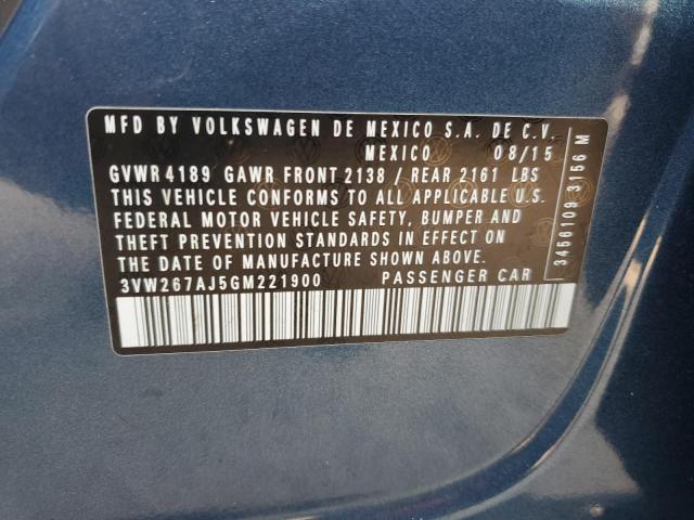 2016 VOLKSWAGEN JETTA S - 3VW267AJ5GM221900