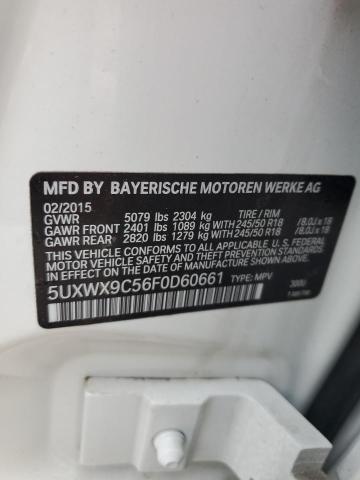 VIN 5UXWX9C56F0D60661 2015 BMW X3, Xdrive28I no.13