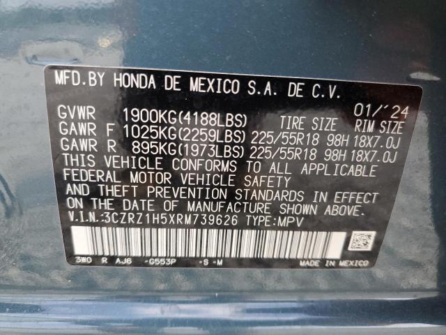 VIN 3CZRZ1H5XRM739626 2024 HONDA HR-V no.13