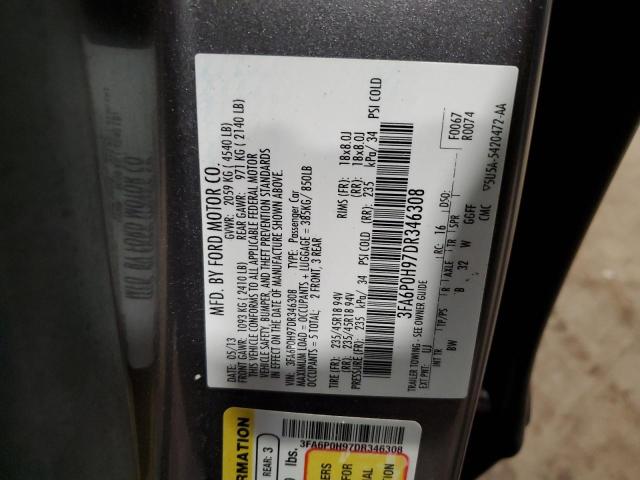 VIN 3FA6P0H97DR346308 2013 Ford Fusion, SE no.12