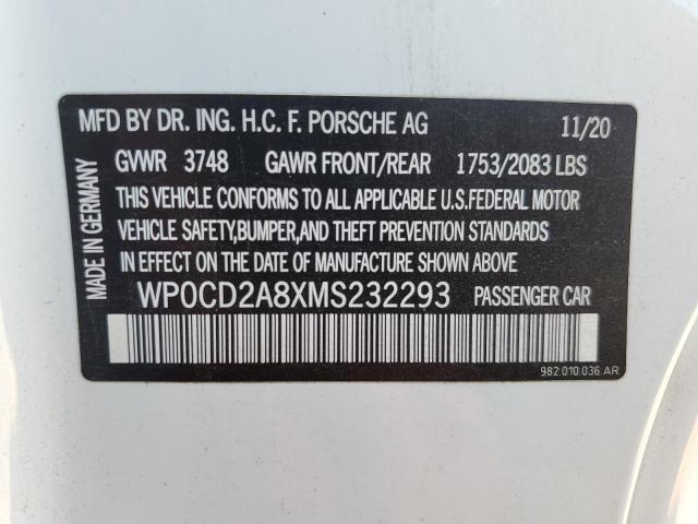 2021 PORSCHE BOXSTER GT - WP0CD2A8XMS232293