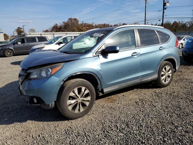 HONDA CR-V EXL 2014 teal  gas 5J6RM4H71EL020956 photo #1