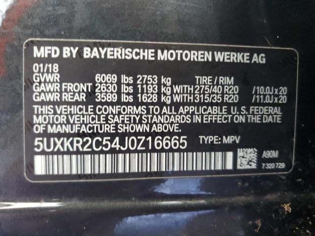 VIN 5UXKR2C54J0Z16665 2018 BMW X5, Sdrive35I no.14