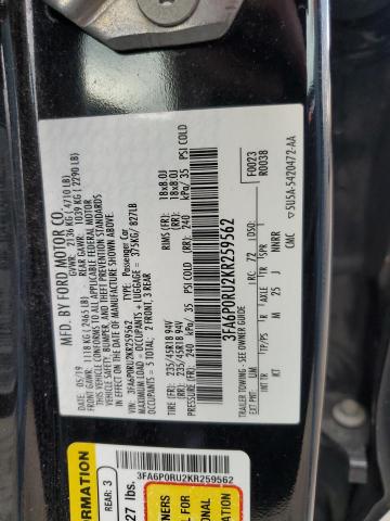 VIN 3FA6P0RU2KR259562 2019 FORD FUSION no.13