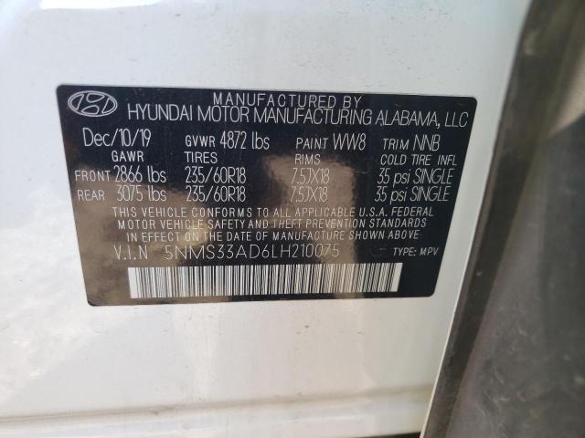 2020 HYUNDAI SANTA FE S - 5NMS33AD6LH210075