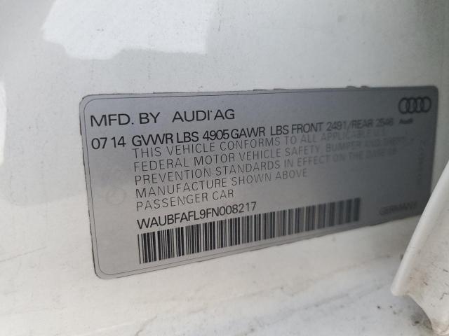 2015 AUDI A4 PREMIUM WAUBFAFL9FN008217