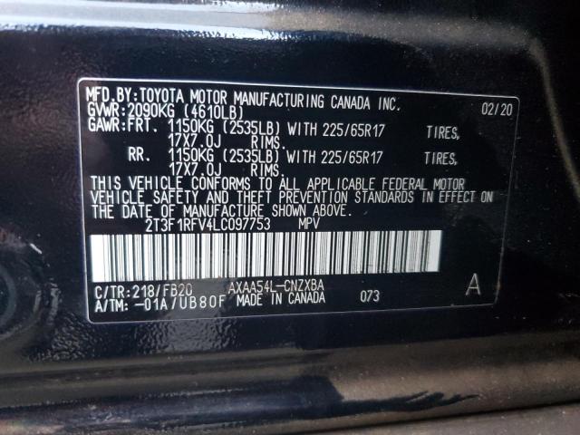 2020 TOYOTA RAV4 LE - 2T3F1RFV4LC097753