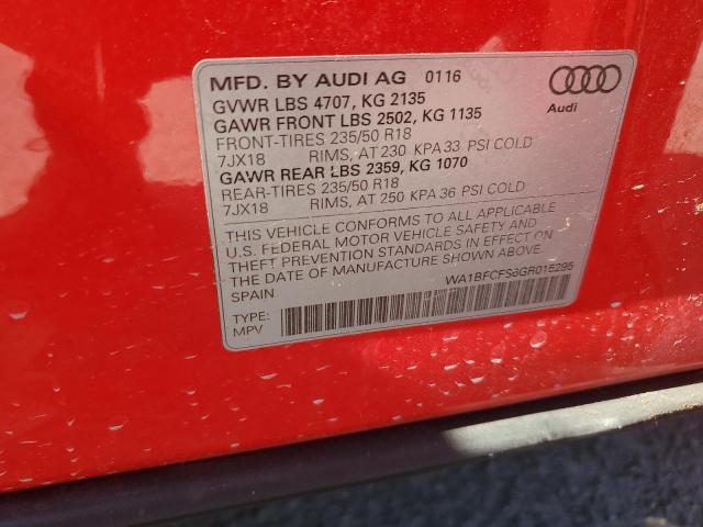 2016 AUDI Q3 PREMIUM - WA1BFCFS6GR015295