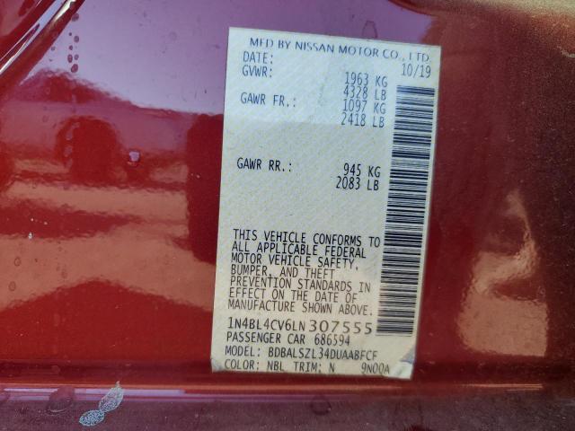 2020 NISSAN ALTIMA SR - 1N4BL4CV6LN307555