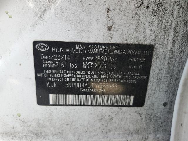 VIN 5NPDH4AE4FH628666 2015 Hyundai Elantra, SE no.13