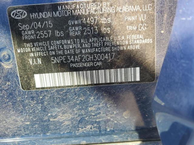 2016 HYUNDAI SONATA SPO - 5NPE34AF2GH300417