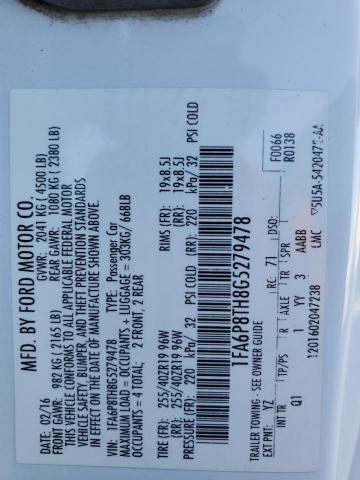 2016 FORD MUSTANG - 1FA6P8TH8G5279478