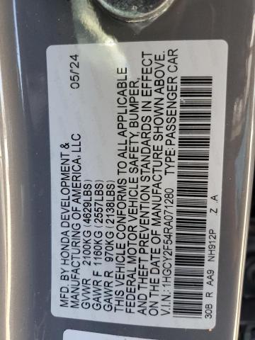 2024 HONDA ACCORD HYB - 1HGCY2F54RA071280