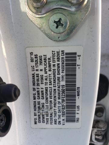 2015 HONDA CIVIC SE 19XFB2F79FE236019