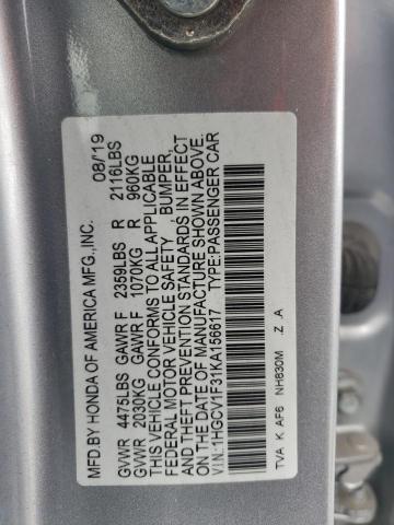 2019 HONDA ACCORD SPO - 1HGCV1F31KA156617