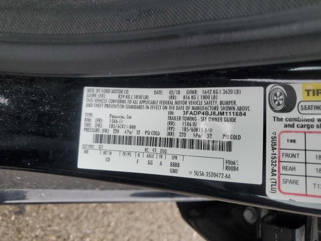 2018 FORD FIESTA SE - 3FADP4BJ8JM111684