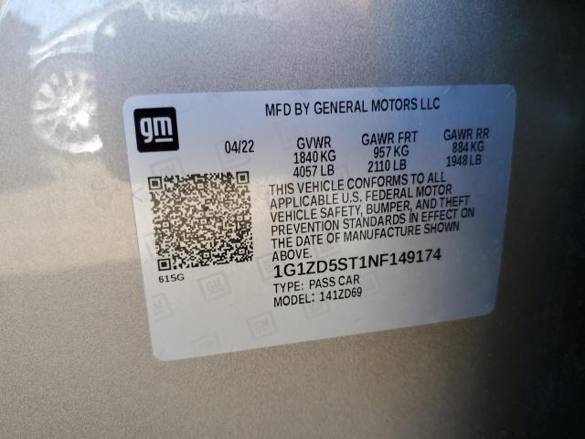 2022 CHEVROLET MALIBU LT - 1G1ZD5ST1NF149174