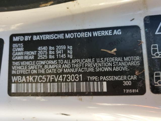 VIN WBA1K7C57FV473031 2015 BMW 2 Series, 228 XI no.13